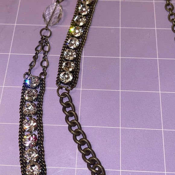 Sorrelli Necklace - Long Chain and Crystals - One Of A Kind - Picture 4 of 5